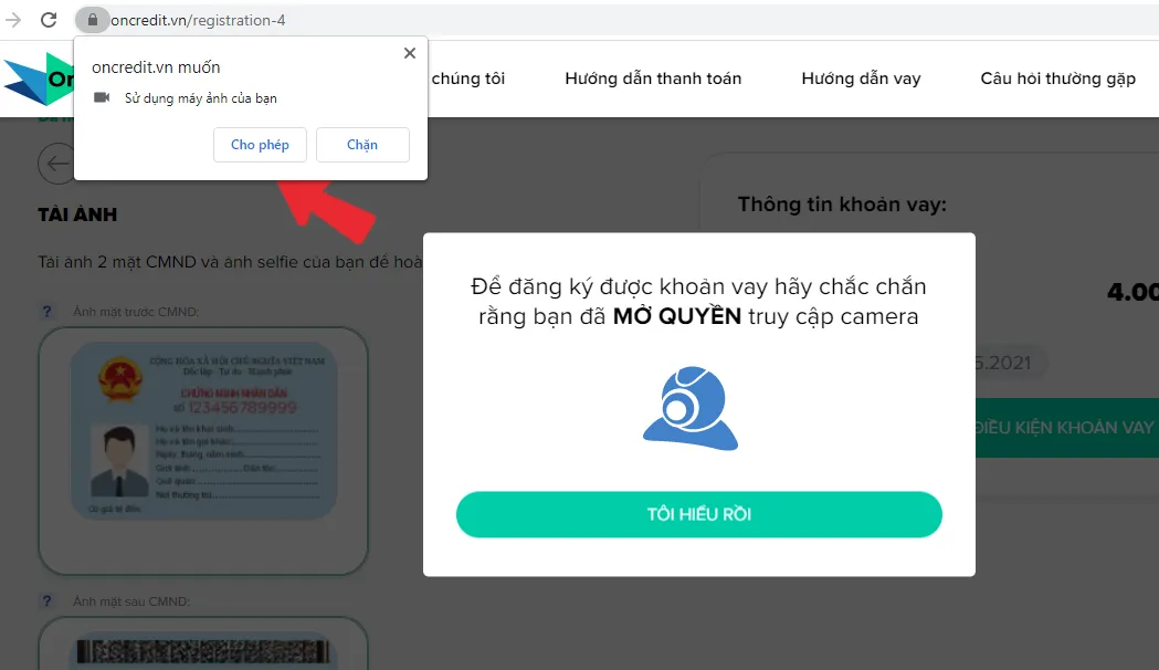 OnCredit tư vấn vay t&iacute;n chấp online