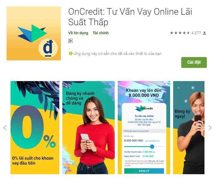 OnCredit - tư vấn vay tiền online lãi suất thấp