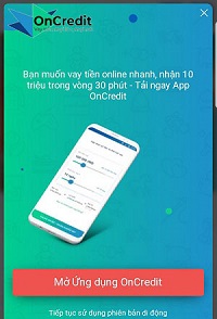 Tải ứng dụng của ONCREDIT để được vay tiền dễ dàng